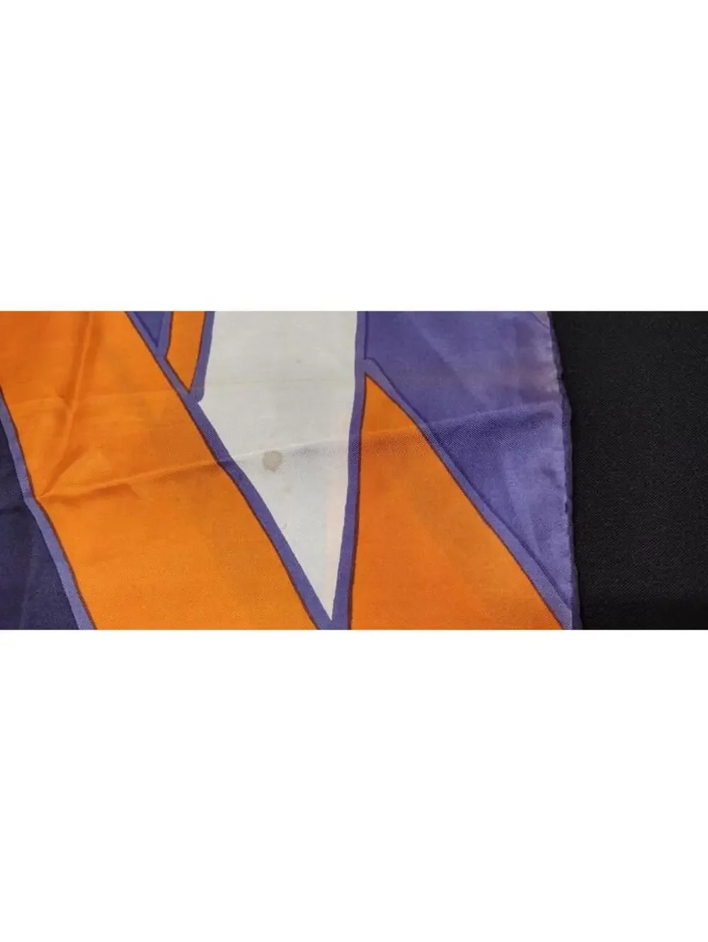 Vintage 1960s Fine Silk Square Large Scarf ECHO Purple Orange AbGeometric Mod